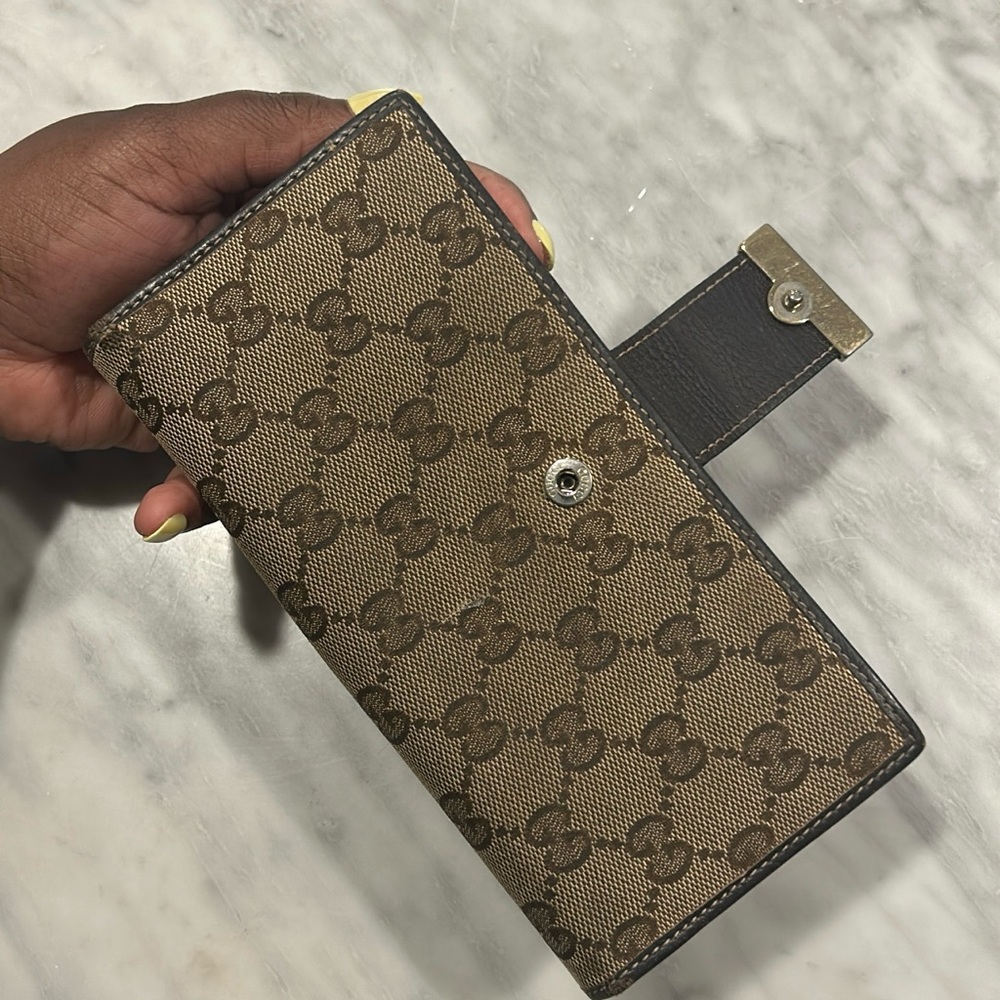 Gucci GG Canvas & Leather Continental Wallet - Picture 8 of 9